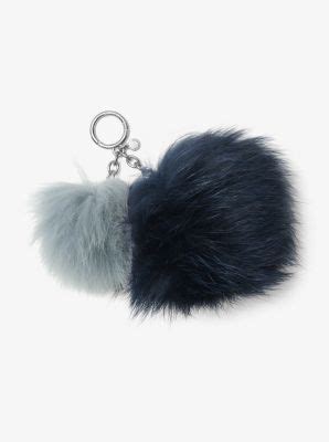 michael kors twin fur keychain|Fox Fur Key Chain .